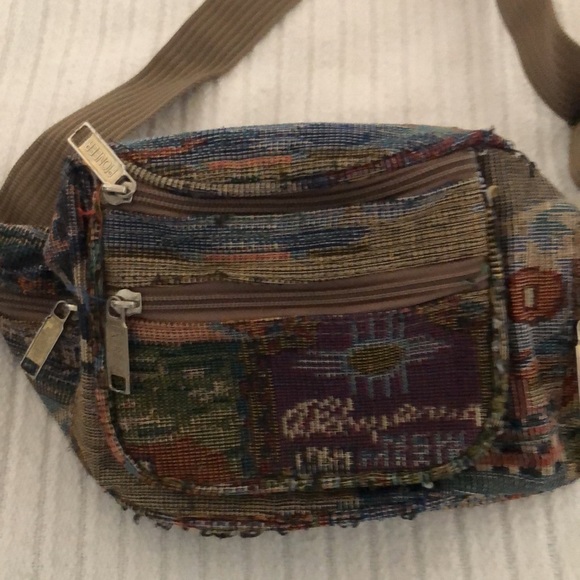 Fall VTG Y2k boho Pioneer tapestry express Fanny waist hip bag - Picture 6 of 15